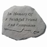 Garden Accent Stone - In Memory of…/empty leash & collar